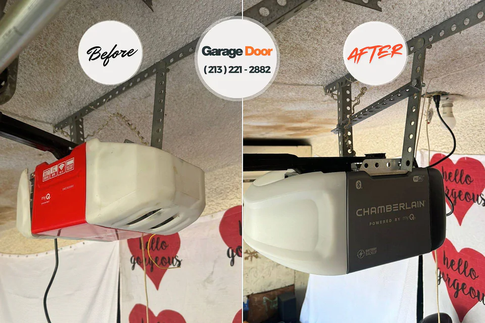 Before and after: garage door spring repair Sleepy Hollow, IL